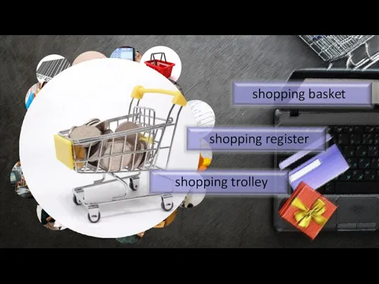 shopping basket shopping register shopping trolley