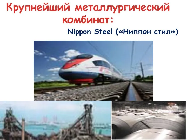 Крупнейший металлургический комбинат: Nippon Steel («Ниппон стил»)