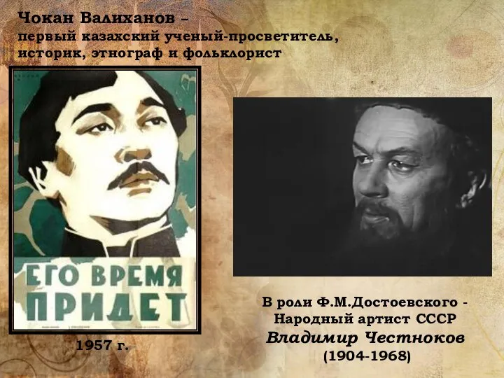 Чокан Валиханов – первый казахский ученый-просветитель, историк, этнограф и фольклорист 1957 г.