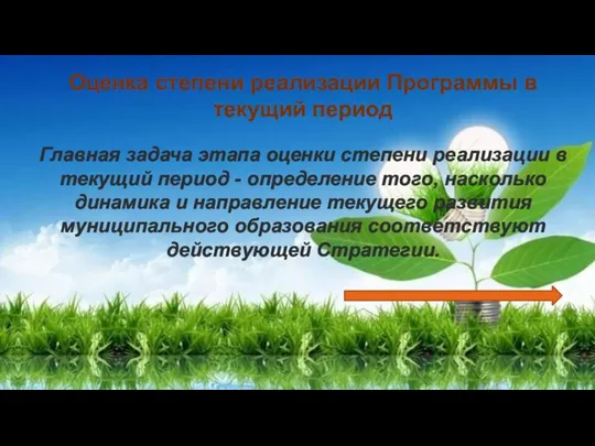 Оценка степени реализации Программы в текущий период Главная задача этапа оценки степени