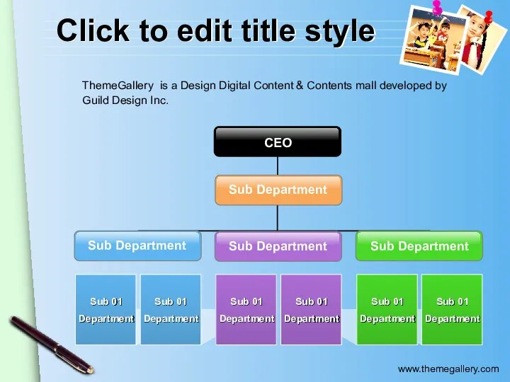 Click to edit title style Sub Department Sub Department Sub 01 Department