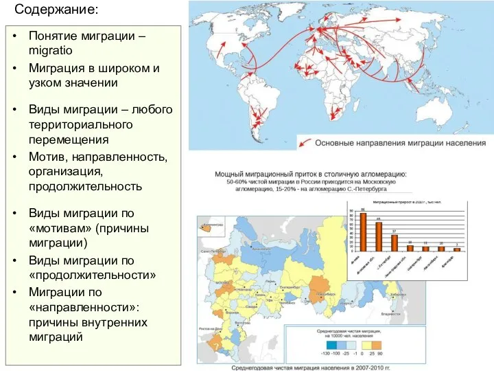 Содержание: Понятие миграции – migratio Миграция в широком и узком значении Виды