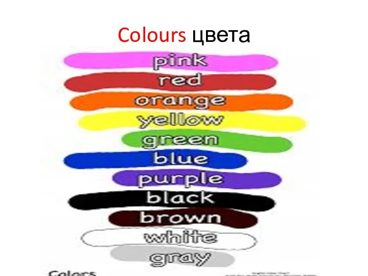 Colours цвета