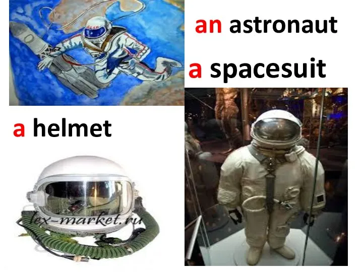 an astronaut a spacesuit a helmet