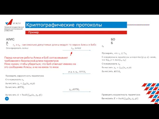 У Г А Т У Криптографические протоколы Уфимский государственный авиационный технический университет