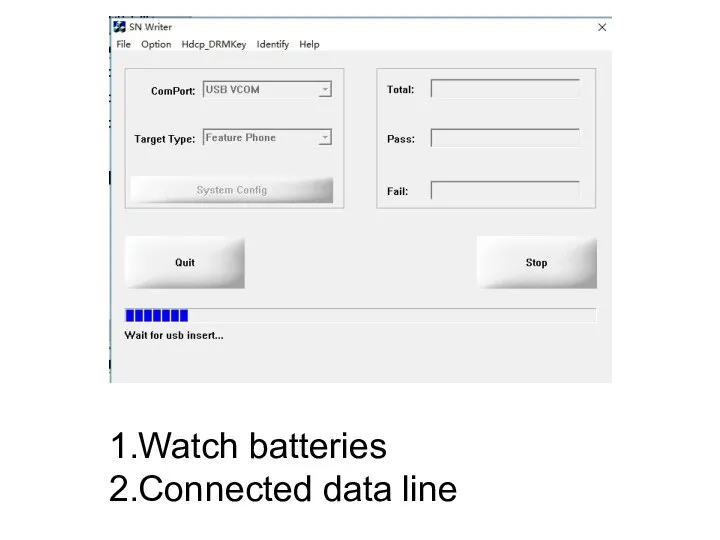 1.Watch batteries 2.Connected data line