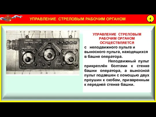 УПРАВЛЕНИЕ СТРЕЛОВЫМ РАБОЧИМ ОРГАНОМ ОСУЩЕСТВЛЯЕТСЯ с неподвижного пульта и выносного пульта, находящихся