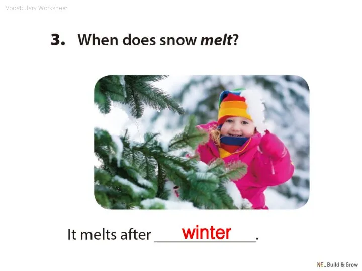 winter Vocabulary Worksheet
