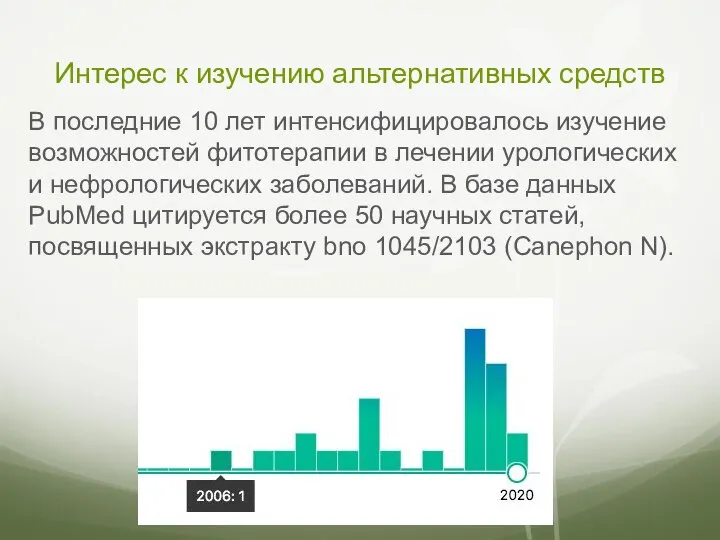 Интерес к изучению альтернативных средств В последние 10 лет интенсифицировалось изучение возможностей