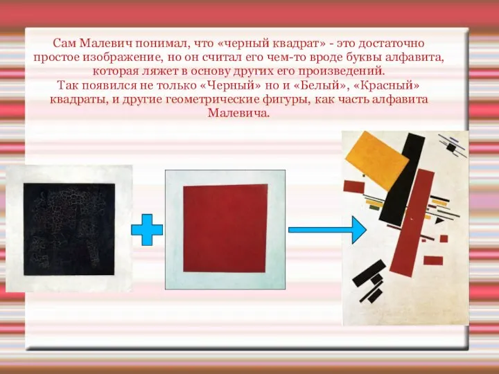 Сам Малевич понимал, что «черный квадрат» - это достаточно простое изображение, но