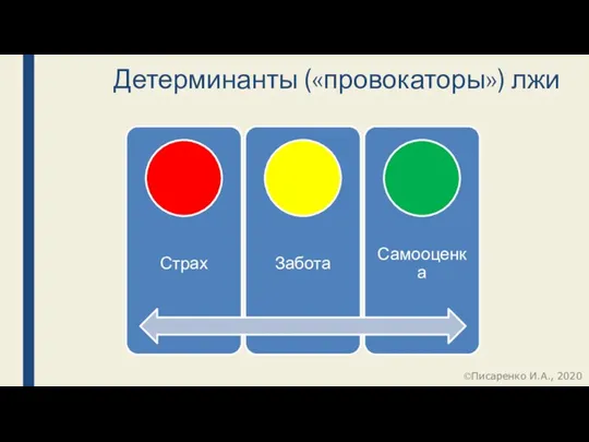 Детерминанты («провокаторы») лжи Писаренко И.А., 2020