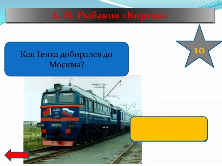 А. Н. Рыбаков «Кортик» 10 Как Генка добирался до Москвы? В ящике под вагоном