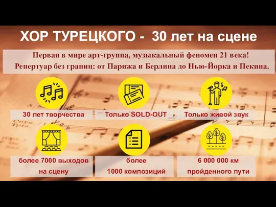 ХОР ТУРЕЦКОГО - 30 лет на сцене Первая в мире арт-группа, музыкальный