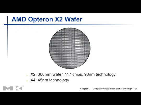 Chapter 1 — Computer Abstractions and Technology — AMD Opteron X2 Wafer