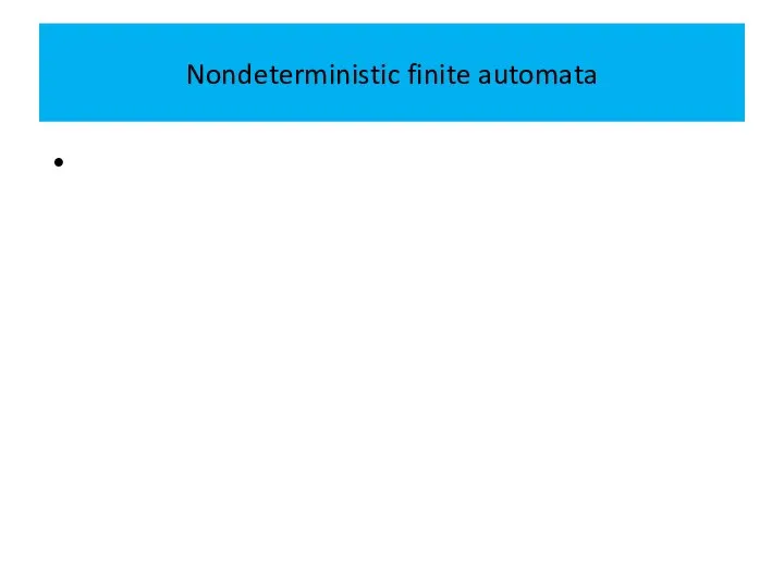 Nondeterministic finite automata