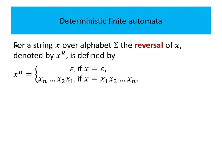 Deterministic finite automata