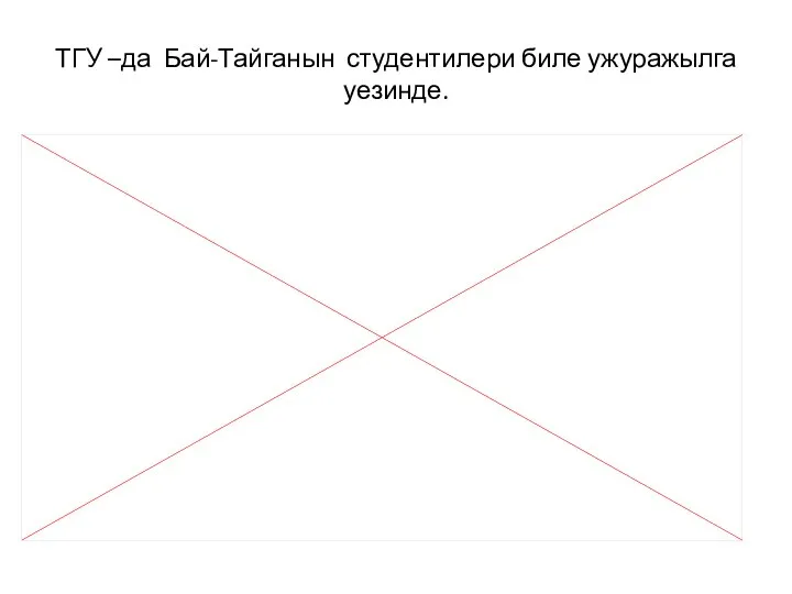 ТГУ –да Бай-Тайганын студентилери биле ужуражылга уезинде.