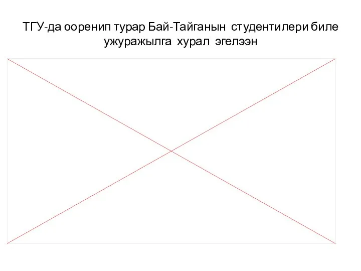 ТГУ-да ооренип турар Бай-Тайганын студентилери биле ужуражылга хурал эгелээн