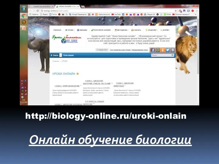 http://biology-online.ru/uroki-onlain Онлайн обучение биологии