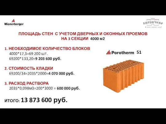 ПЛОЩАДЬ СТЕН С УЧЕТОМ ДВЕРНЫХ И ОКОННЫХ ПРОЕМОВ НА 3 СЕКЦИИ 4000