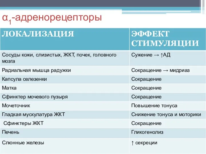 α1-адренорецепторы