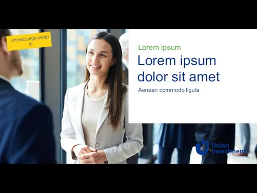 Lorem ipsum dolor sit amet Lorem ipsum Aenean commodo ligula Umsetzungs-beispiel