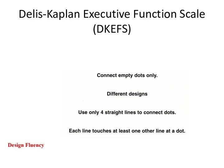 Delis-Kaplan Executive Function Scale (DKEFS) Design Fluency