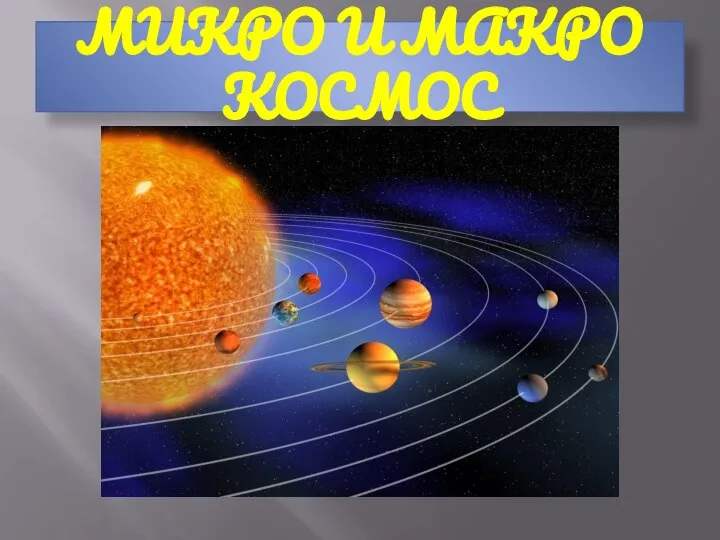 МИКРО И МАКРО КОСМОС