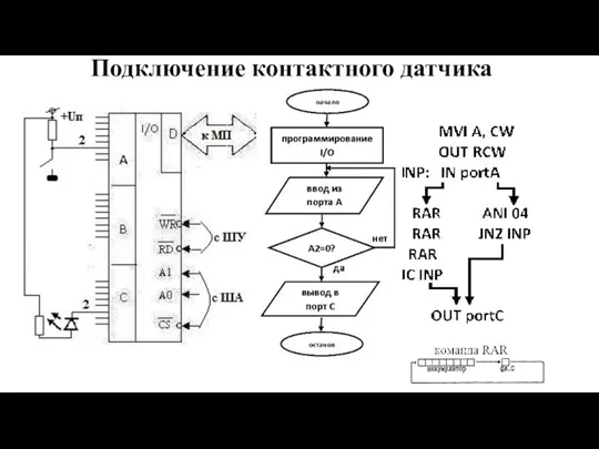 Подключение контактного датчика