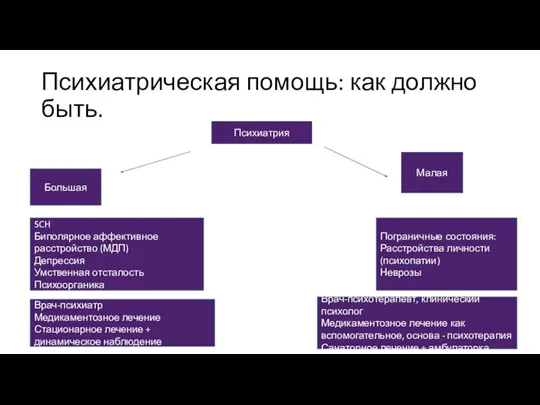 Психиатрическая помощь: как должно быть. Психиатрия Большая Малая SCH Биполярное аффективное расстройство