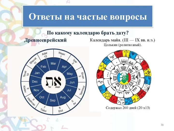 Ответы на частые вопросы По какому календарю брать дату? Древнееврейский