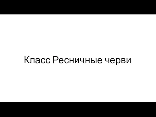 Класс Ресничные черви