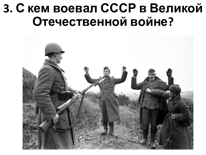 3. С кем воевал СССР в Великой Отечественной войне?