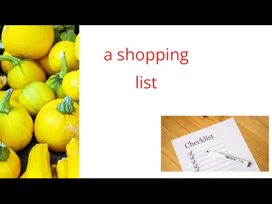 a shopping list