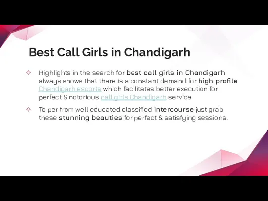 Best Call Girls in Chandigarh Highlights in the search for best call