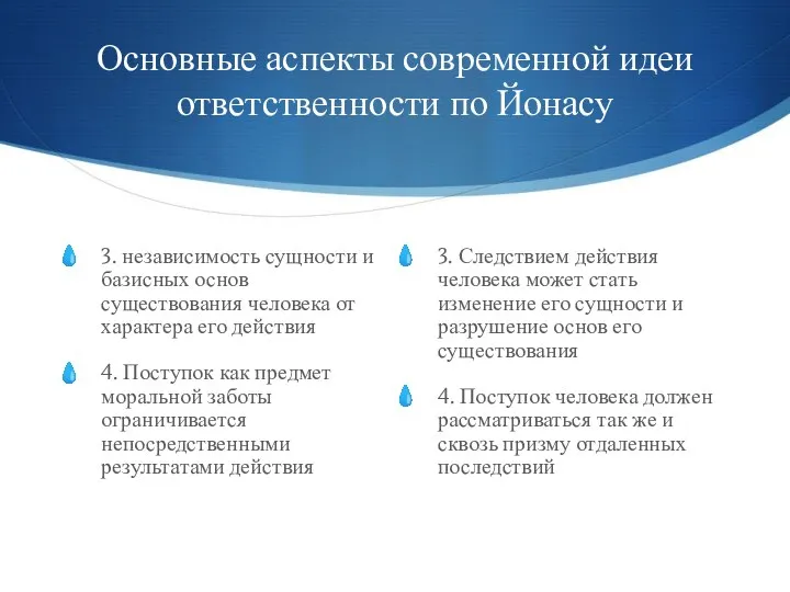 Основные аспекты современной идеи ответственности по Йонасу 3. независимость сущности и базисных