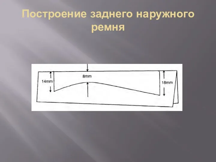 Построение заднего наружного ремня