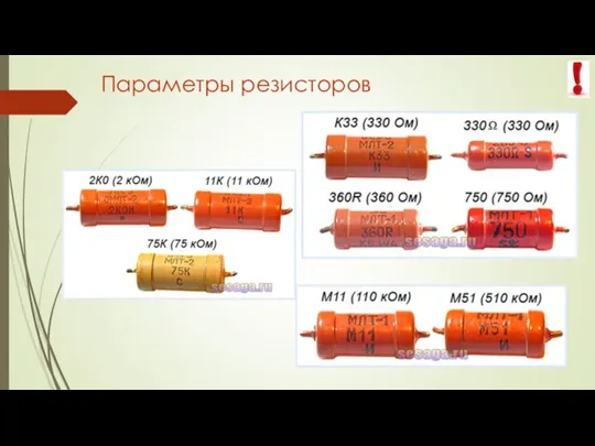 Параметры резисторов