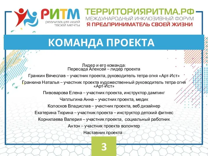 Лидер и его команда: Пересада Алексей – лидер проекта Гранкин Вячеслав –