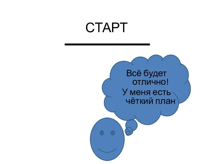 СТАРТ Всё будет отлично! У меня есть чёткий план