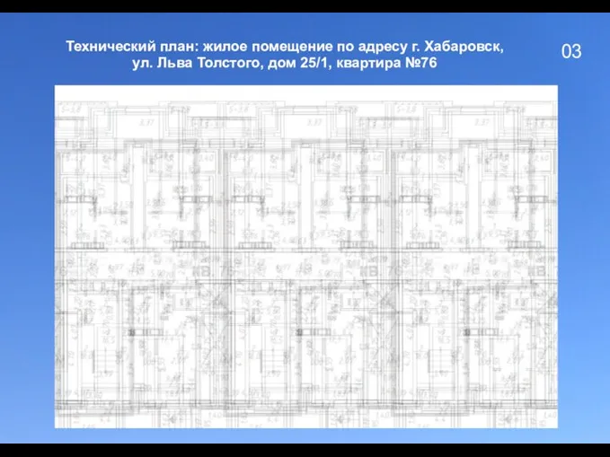 03 Технический план: жилое помещение по адресу г. Хабаровск, ул. Льва Толстого, дом 25/1, квартира №76