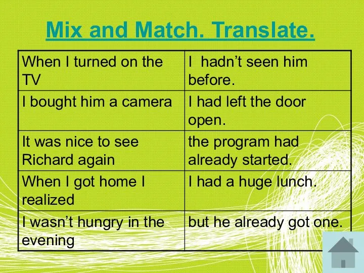 Mix and Match. Translate.
