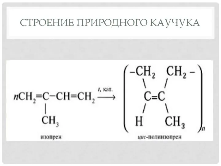 СТРОЕНИЕ ПРИРОДНОГО КАУЧУКА