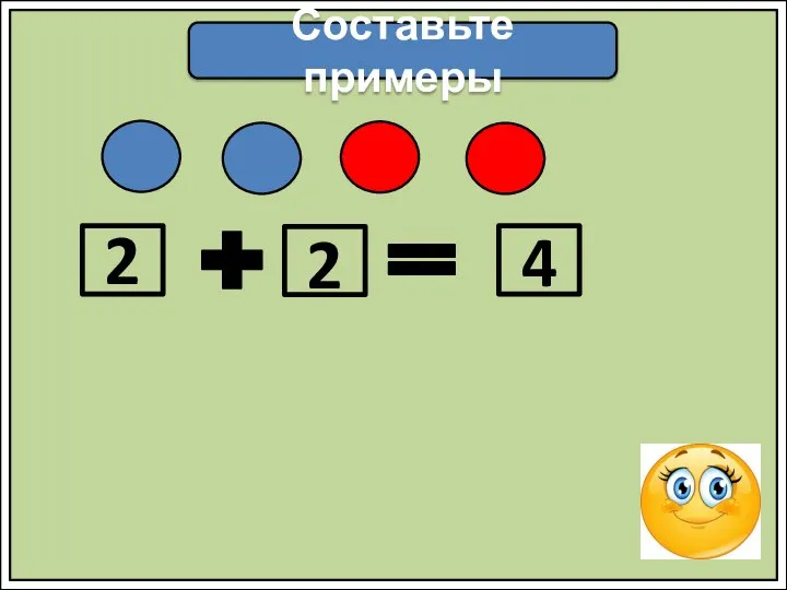 Составьте примеры 2 2 4