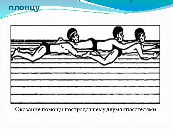 Оказание помощи уставшему пловцу Оказание помощи пострадавшему двумя спасателями