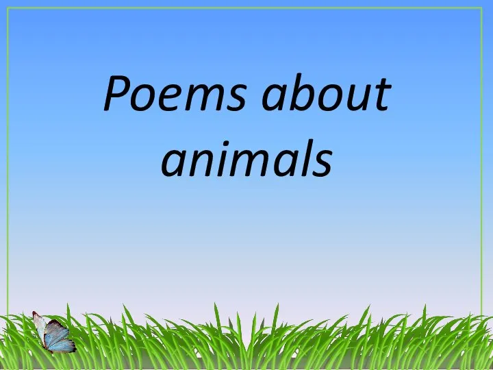 Poems about animals