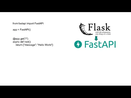 from fastapi import FastAPI app = FastAPI() @app.get("/") async def root(): return {"message": "Hello World"}