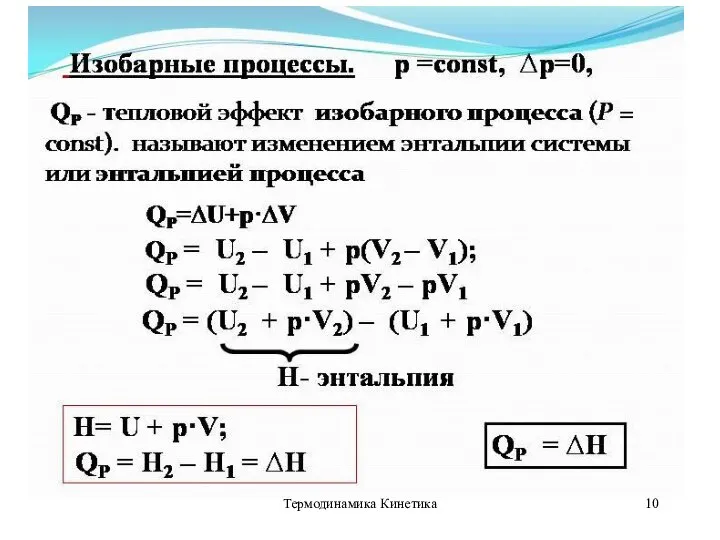 Термодинамика Кинетика