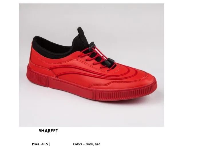 SHAREEF Price -16.5 $ Colors - Black, Red
