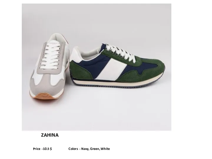 ZAHINA Price -10.5 $ Colors - Navy, Green, White